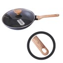 Ver imagem 6 de Jogo de Panelas Indução Revestimento Antiaderente Mármore Cerâmico Classic 4 Peças Preto