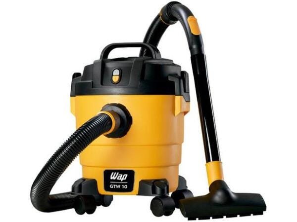 Aspirador De Pó E Água Filtro Lavavel Wap Gtw 10 Litros 1400W - Amarelo - 110V - 1