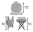 Ver imagem 2 de Mesa Dobrável de Plástico Resistente Prática Barata Cor:marrom-escuro