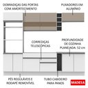 Ver imagem 7 de Cozinha Completa Vicenza Armário e Balcão Branco Madesa
