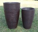 Ver imagem 1 de Kit 2 Vaso Planta 65x40 + 80x50 Oval Moderno Polietileno BGPLASTICOS V1365M2 CORES VARIADAS