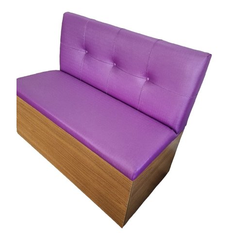 Poltrona 2 Lugares 1.10m Roxo Base Amadeirada sem Baú