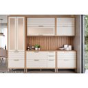 Ver imagem 4 de Armário Aéreo P/ Cozinha Eloise 2 Portas Basculante C/ Vidro Reflecta 120cm Freijo/titanium - Mgm