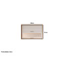 Ver imagem 2 de Armário Aéreo P/ Cozinha Eloise 2 Portas Basculante C/ Vidro Reflecta 120cm Freijo/titanium - Mgm