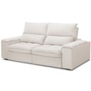Ver imagem 1 de Sofá Retrátil Reclinável para Sala de Estar Living 210cm Nápoles F04 Bouclê Off White - Lyam Decor