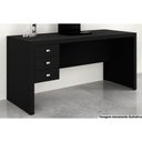 Ver imagem 1 de Mesa de Computador ME4113 c/ 3 Gavetas Preto - Tecno Mobili
