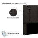 Ver imagem 3 de Cabeceira Arizona Para Cama Box Solteiro 90 cm Corino Marrom - D’Rossi