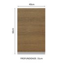 Ver imagem 3 de Armário De Cozinha Aéreo 100% MDF 40 cm 1 Porta Branco/Rustic Acordes Madesa