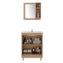 Ver imagem 5 de Gabinete Banheiro com Cuba e Espelheira 60cm Multimóveis CR10058 Castanho Argel/Branco