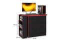 Ver imagem 4 de Cômoda com Mesa Giratoria Gamer Preto Fosco/vermelho - Qmovi