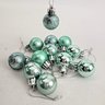 Bola De Natal Verde Mix 2,5cm Para Árvore Kit 12pc - 4