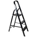 Ver imagem 1 de Escada 3 Degraus Alumínio Preta Portátil Quality
