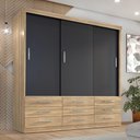 Ver imagem 1 de Guarda-Roupa Casal 3 Portas Correr 9 Gavetas Capri