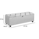 Ver imagem 4 de Baú Porta Enxoval Jade Com Rodinhas 135cm Azul Escuro