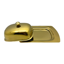 Manteigueira Dourada de Aço Inox com Tampa Fineza - 2