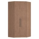 Ver imagem 2 de Guarda-Roupa Canto Closet com 2 Portas e 2 Gavetas MDF Requinte+ Marrom/Macadânia
