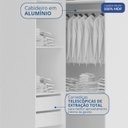 Ver imagem 7 de Guarda-Roupa Canto Closet com 2 Portas e 2 Gavetas MDF Requinte+ Marrom/Macadânia