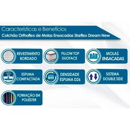 Conjunto Box Baú King: Colchão Espuma Orthoflex Molas Ensacadas Masterpocket Starflex Dream New + - 5