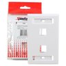 Espelho 4x2 para Keystone Rj11/Rj45 com 2 Saídas Branco - Speedlan - 1