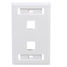Espelho 4x2 para Keystone Rj11/Rj45 com 2 Saídas Branco - Speedlan - 2