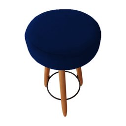 Kit Duas Banqueta París Alta para Área Gourmet Balcão Pés Palito Azul Royal Dimazza Móveis - 3