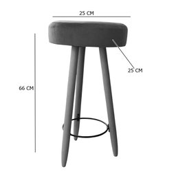 Kit Duas Banqueta París Alta para Área Gourmet Balcão Pés Palito Azul Royal Dimazza Móveis - 4
