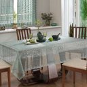 Ver imagem 1 de Toalha de Mesa Renda Color Pistache 100% Poliéster 150m x 220m 6 Lugares Verde Interlar