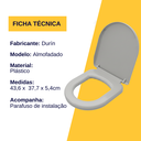 Ver imagem 3 de Tampa Vaso Calypso Incepa Cinza Claro Almofadado Durin