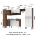 Ver imagem 3 de Armário de Cozinha Completa 385cm Rustic/Branco Emilly Love Madesa 01