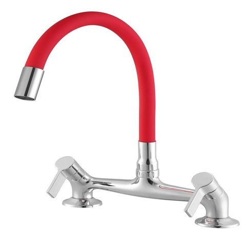 Misturador para Cozinha de Bancada 3006 Atria Meber Metais Cromado/Vermelho