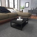 Ver imagem 1 de Mesa de Centro Sala Industrial Preta Quadrada Retangular Mesinha de Centro Sala Madeira