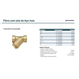 Filtro Y Com Tela De Aço Inox 2.1/2 Pol - Emmeti - 2