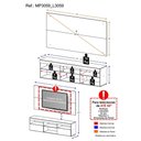 Ver imagem 6 de Rack com Painel Tv até 65" e 2 Portas Toronto Multimóveis