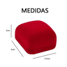 Kit3 Estojo Caixa Caixinha Veludo para Anel Aliança Vermelha - 3