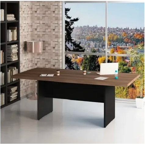 Mesa de Reunião Start Ameixa Negro com Preto 40mm de Espessura 1,35m X 0,60cm - 2