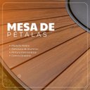 Ver imagem 3 de Jogo de Mesa 1,30m Zurick Madeira 4 Cadeiras Tela Sling Azul Jantar Área Externa