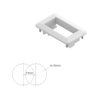 Mini Espelho de Embutir Série 10 com 01 Tomada 20a 67 X 43mm Branco Qtmov 01 Unidade - 2