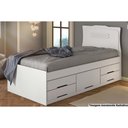 Ver imagem 1 de Cama Solteiro Júlia 5 Gavetas Multifuncional Branco - Conquista