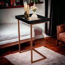 Ver imagem 1 de Mesa de Apoio Sofá Jb 4774 Preto e Bronze Bechara