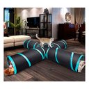 Ver imagem 4 de Túnel Diversão Pet Cachorro Cão e Gatos Colorido 140 cm x 25 cm Genuinos Túnel de Diversão Pet