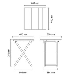Conjunto 5 Peças Mesa e Cadeiras Dobráveis Potenza Preto - Tramontina - 4