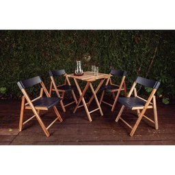 Conjunto 5 Peças Mesa e Cadeiras Dobráveis Potenza Preto - Tramontina - 2