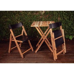 Conjunto 5 Peças Mesa e Cadeiras Dobráveis Potenza Preto - Tramontina - 3