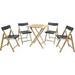 Conjunto 5 Peças Mesa e Cadeiras Dobráveis Potenza Preto - Tramontina - 1