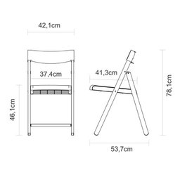 Conjunto 5 Peças Mesa e Cadeiras Dobráveis Potenza Preto - Tramontina - 5