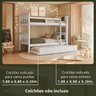 Treliche Solteiro de Madeira Maciça com Cama Aux Woodstore - 4