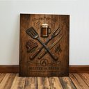 Ver imagem 3 de Kit 3 Quadro Decorativo Churrasco Área Gourmet Carne Madeira 28x20cm