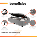 Ver imagem 4 de Cama Box com Baú Solteiro 0,88 com 41cm de Altura Prince Cinza