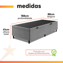 Ver imagem 3 de Cama Box com Baú Solteiro 0,88 com 41cm de Altura Prince Cinza