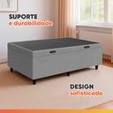 Ver imagem 5 de Cama Box com Baú Solteiro 0,88 com 41cm de Altura Prince Cinza